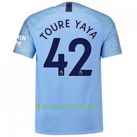Koszulka Manchester City Toure Yaya 42 Domowe Stroje Piłkarskie 2018/19 Krótki Rękaw